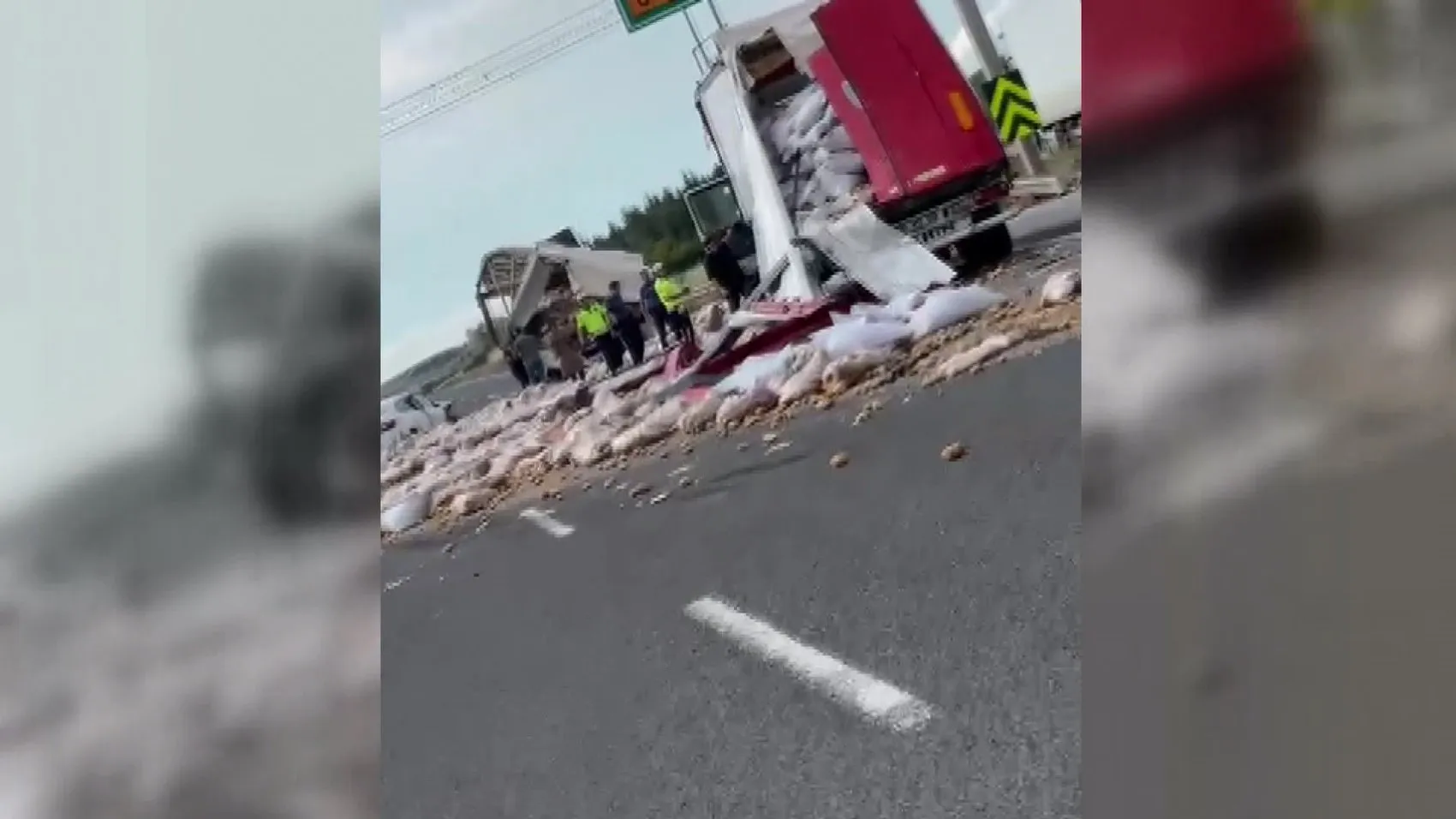 Ankara çevre yolunda patates trafiği