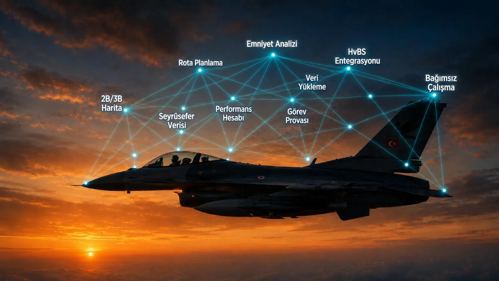 Türk F-16 ÖZGÜR’ler milli görev planlama yazılımıyla uçacak