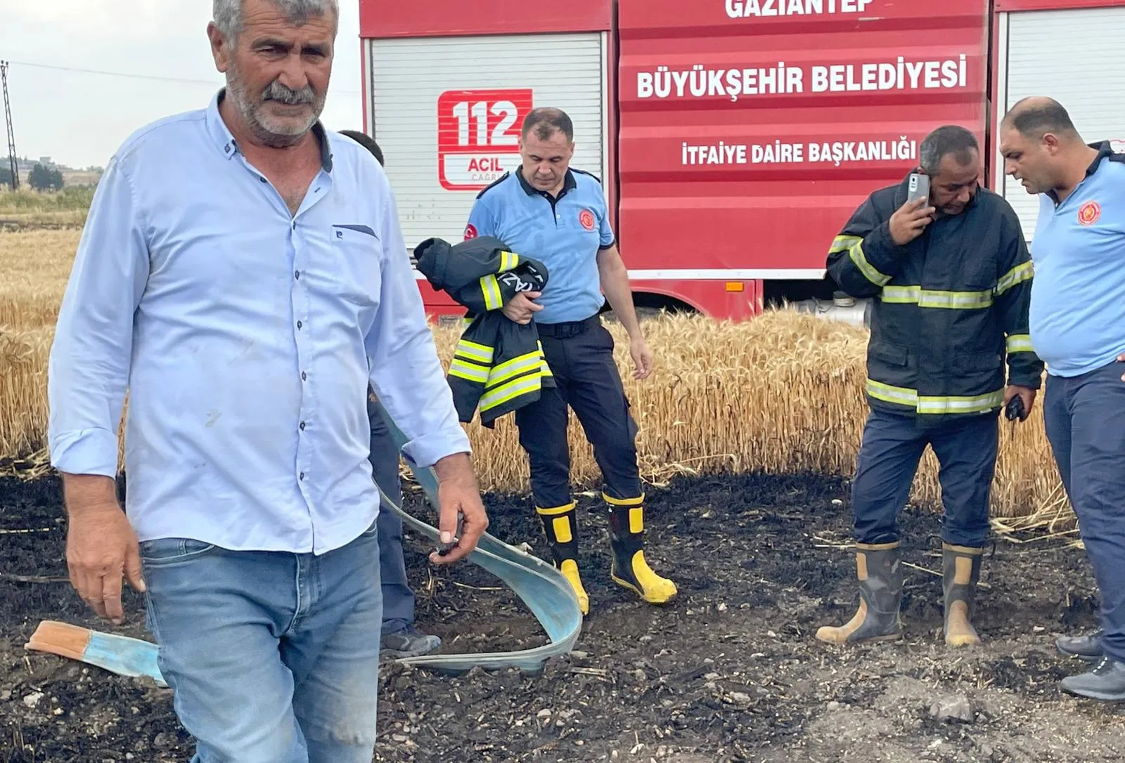 İslahiye’de hasat öncesi büyük talihsizlik