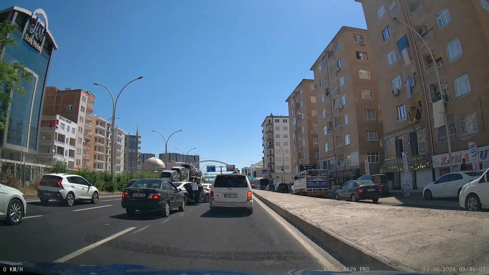 Diyarbakır trafiğinde saniyelerle ölçülen kaza tehlikesi