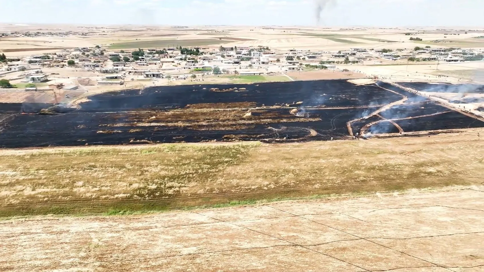 Şanlıurfa tarlalarında anız yangını alarmı
