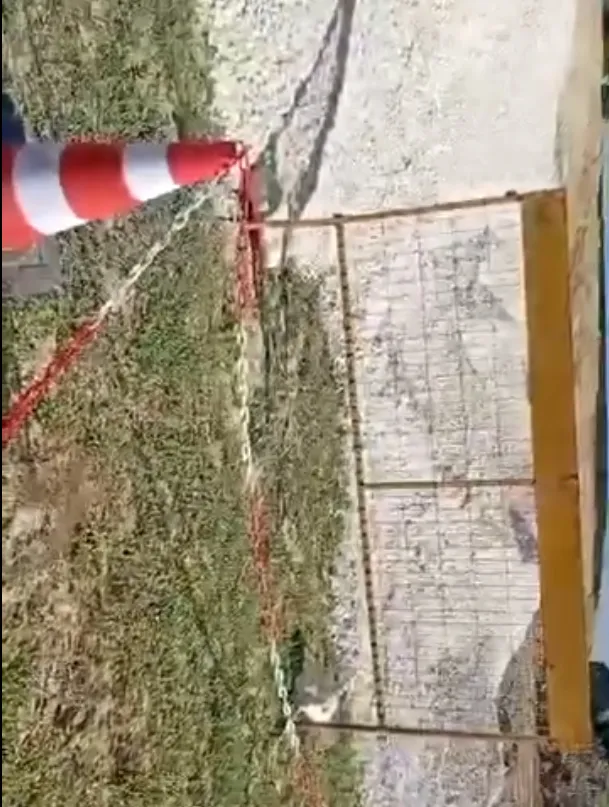 İnşaat sahasında beklenmedik misafirler için özel güvenlik önlemi