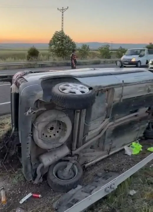 Polatlı yolunda feci kaza iki kişi hastanelik oldu