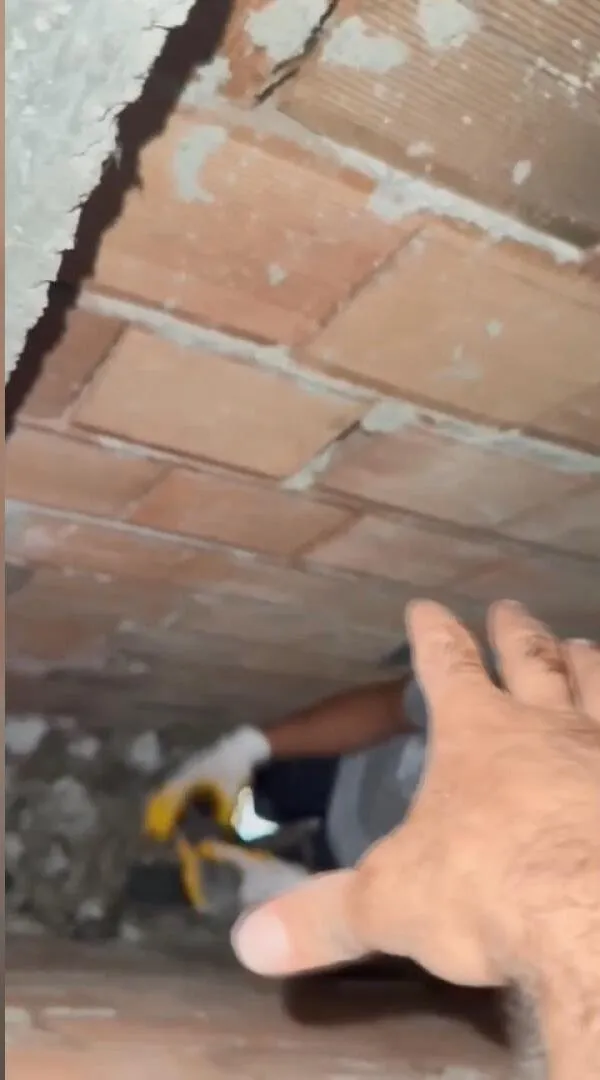 Arnavutköy'de okulun havalandırma boşluğuna düşen yavru karga kurtarıldı
