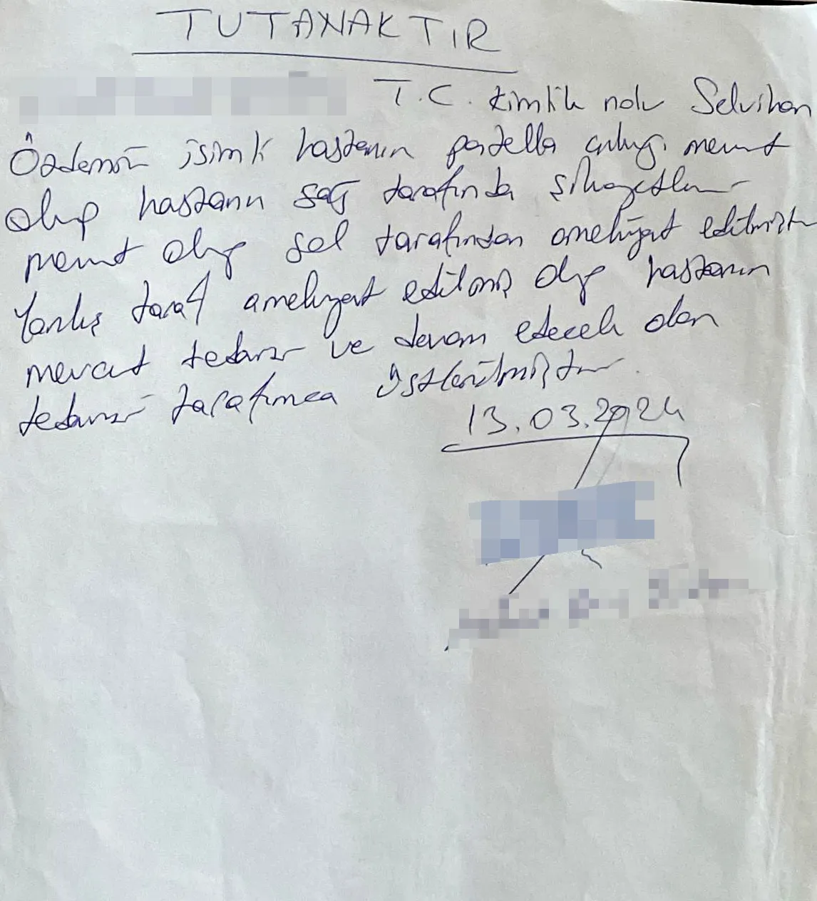 Sağ dizinden sakatlandı doktor sol dizini ameliyat etti