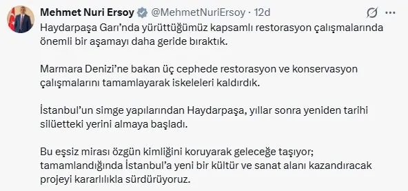 Haydarpaşa Garı üzerindeki iskeleler kalktı silüet yeniden belirdi