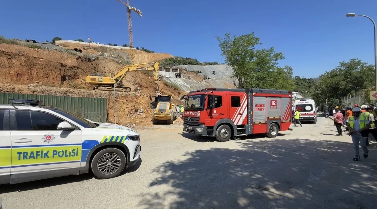 Beykoz'da inşaat alanında kamyon faciası