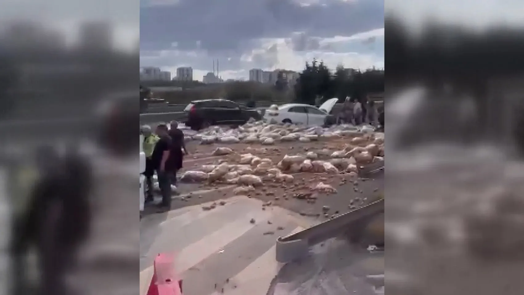 Ankara çevre yolunda patates trafiği