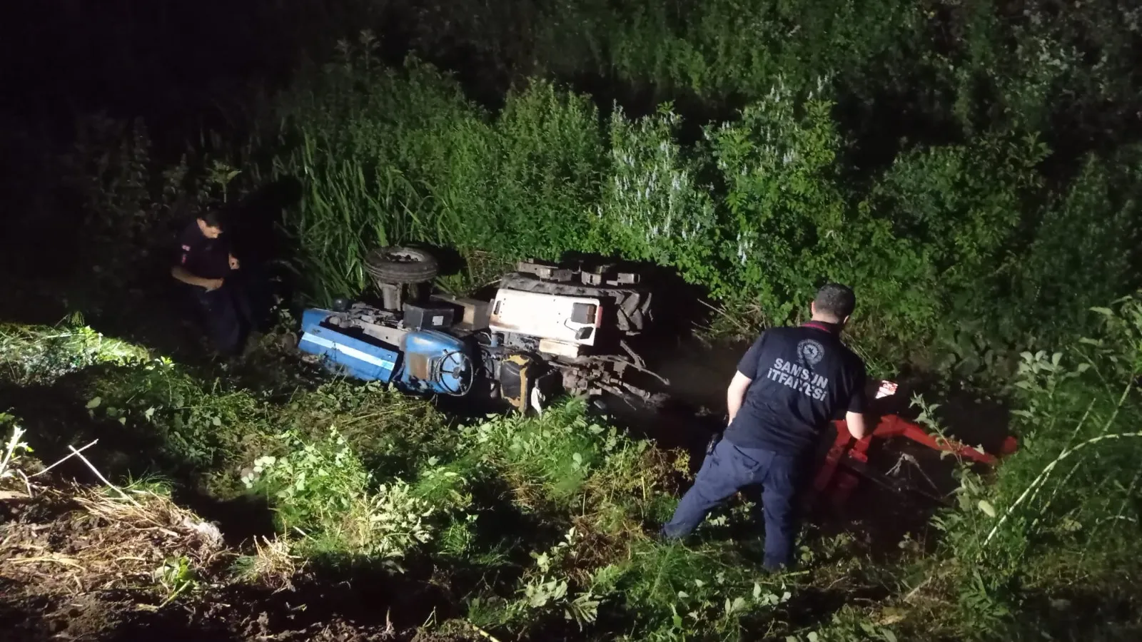 Samsun Bafra'da traktör kazası 23 yaşındaki sürücü hayatını kaybetti