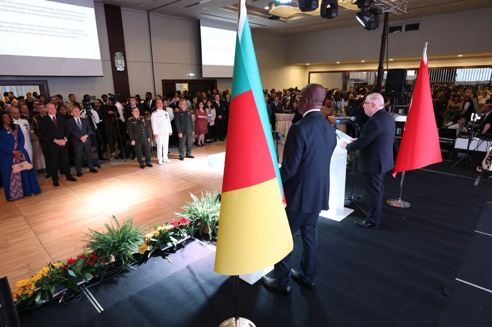 Bakan Güler ve komuta kademesi Kamerun resepsiyonunda buluştu