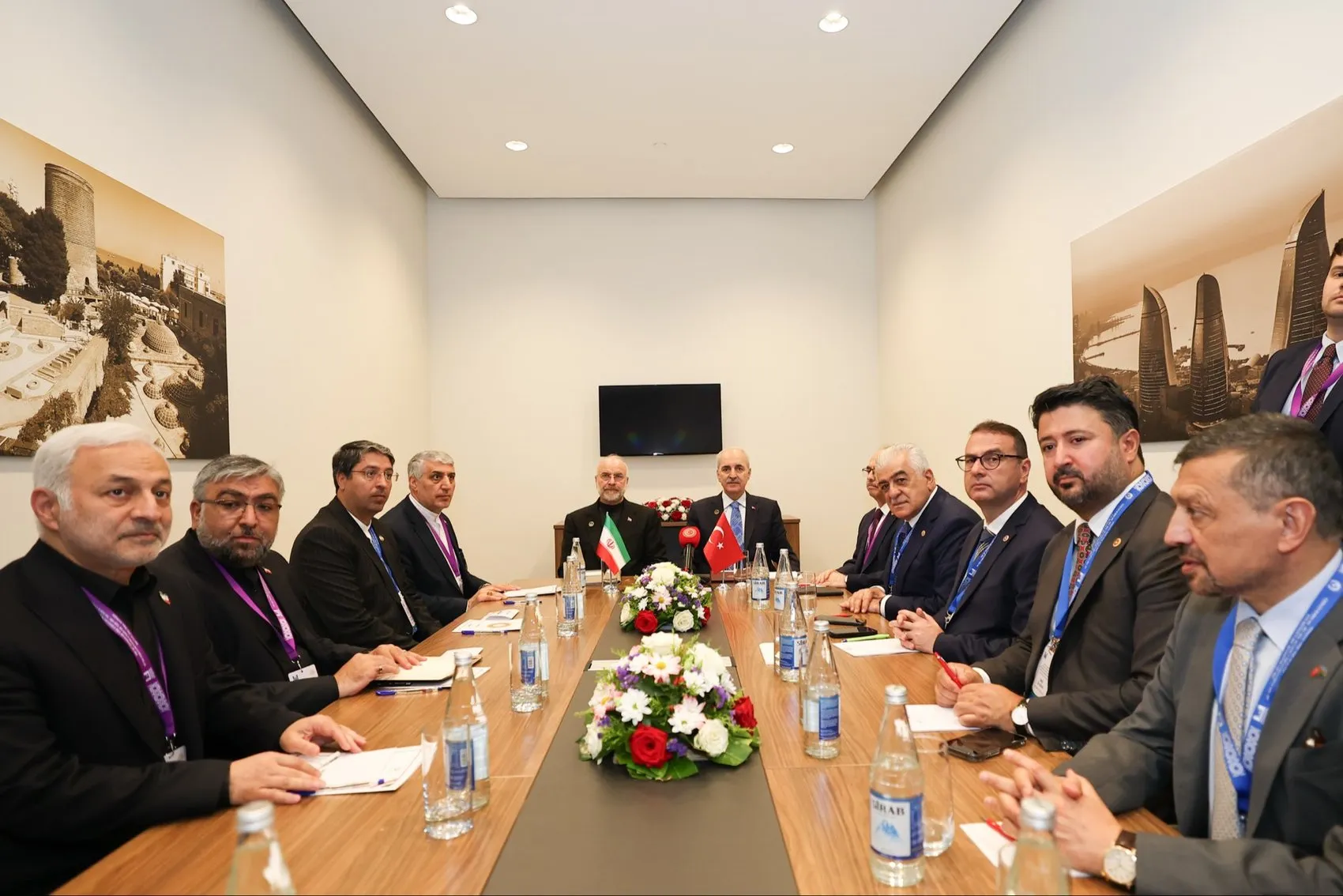 Kurtulmuş ve Kalibaf Bakü’de masaya oturdu