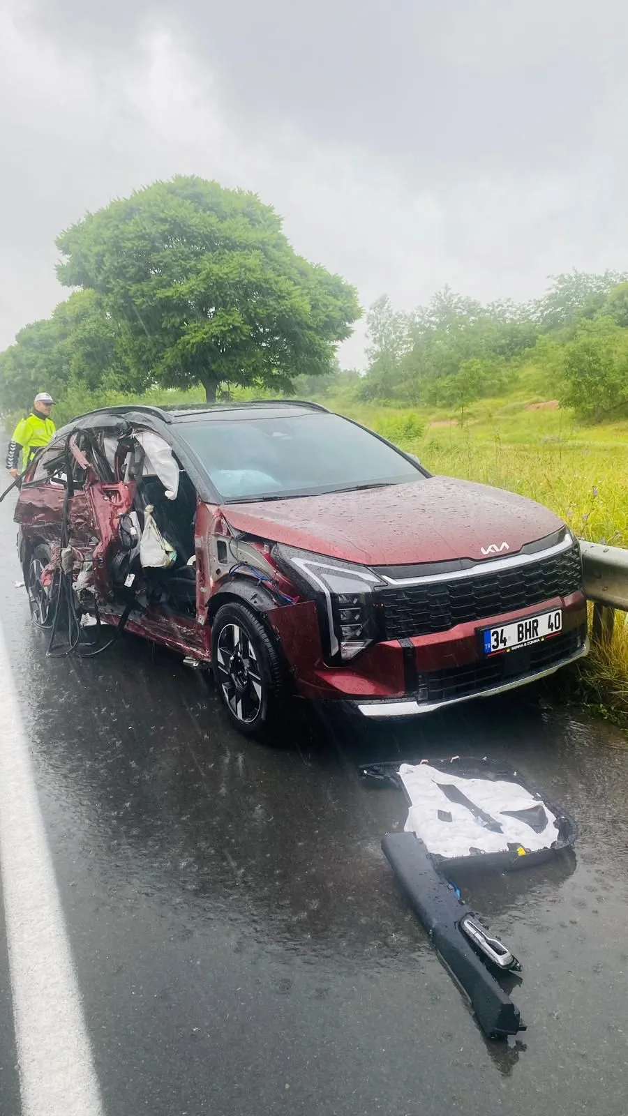 Ordu'da yardım etmek isteyenlere otomobil çarptı