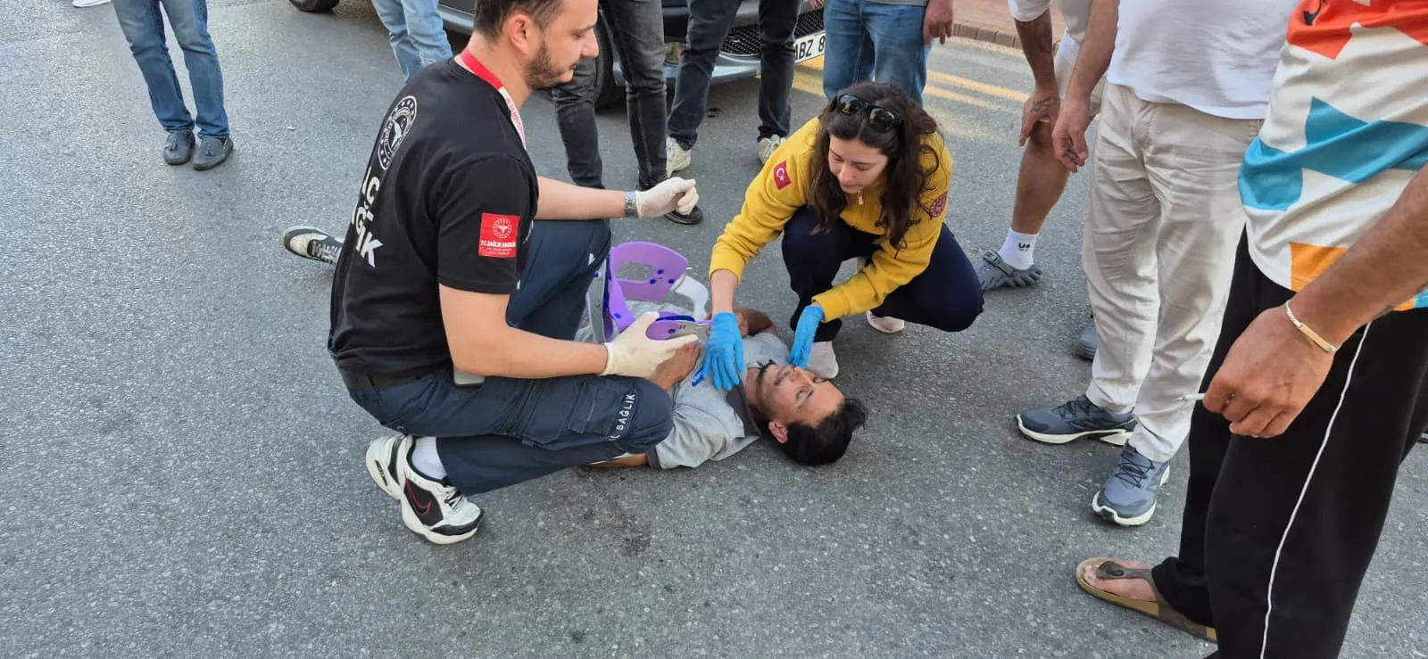 Zonguldak'ta yaya geçidinde tehlikeli anlar
