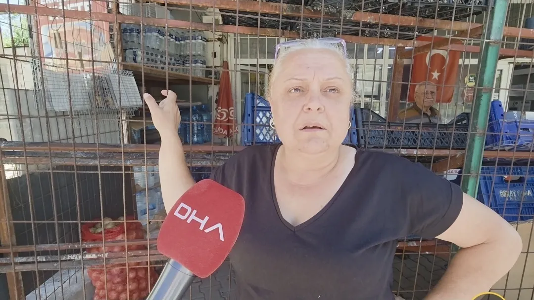 Çatalca'da marketi ateşe veren maskeli kadın güvenlik kamerasında