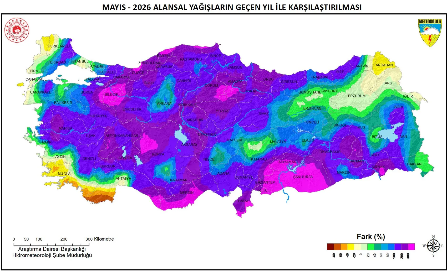 Mayıs ayında gökyüzü boşaldı 33 yılın rekor yağışı düştü