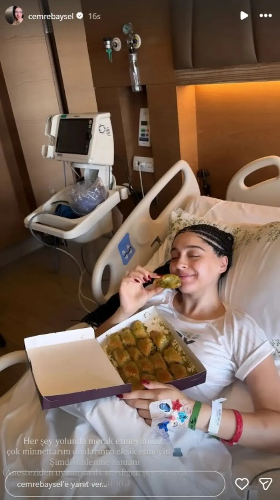 Cemre Baysel ameliyattan çıktı! Dualarınızı eksik etmeyin 2