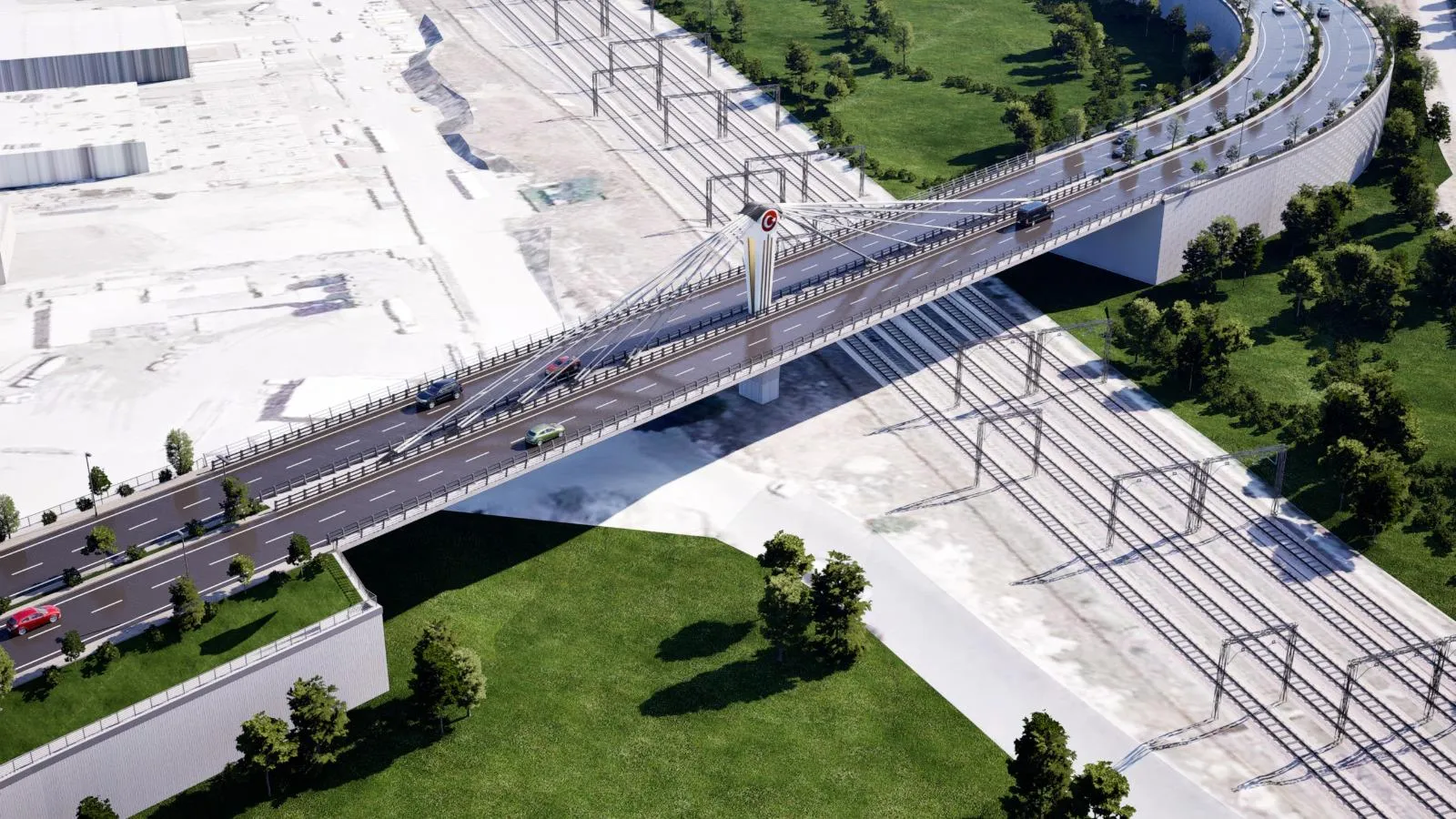 Ankara Havalimanı yolunda mühendislik şovu