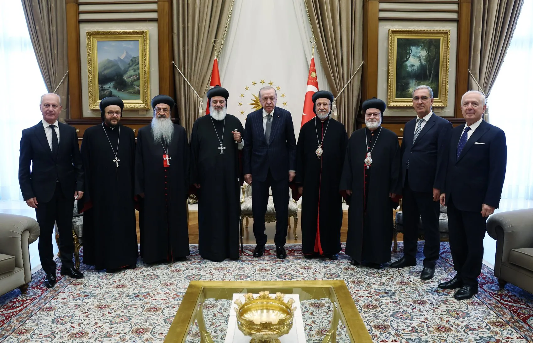 Erdoğan Süryani Ortodoks Kilisesi lideriyle bir araya geldi