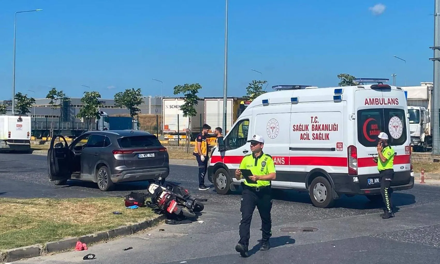 Çerkezköy’de feci kaza Elektrikli motosiklet sürücüsü hayatını kaybetti