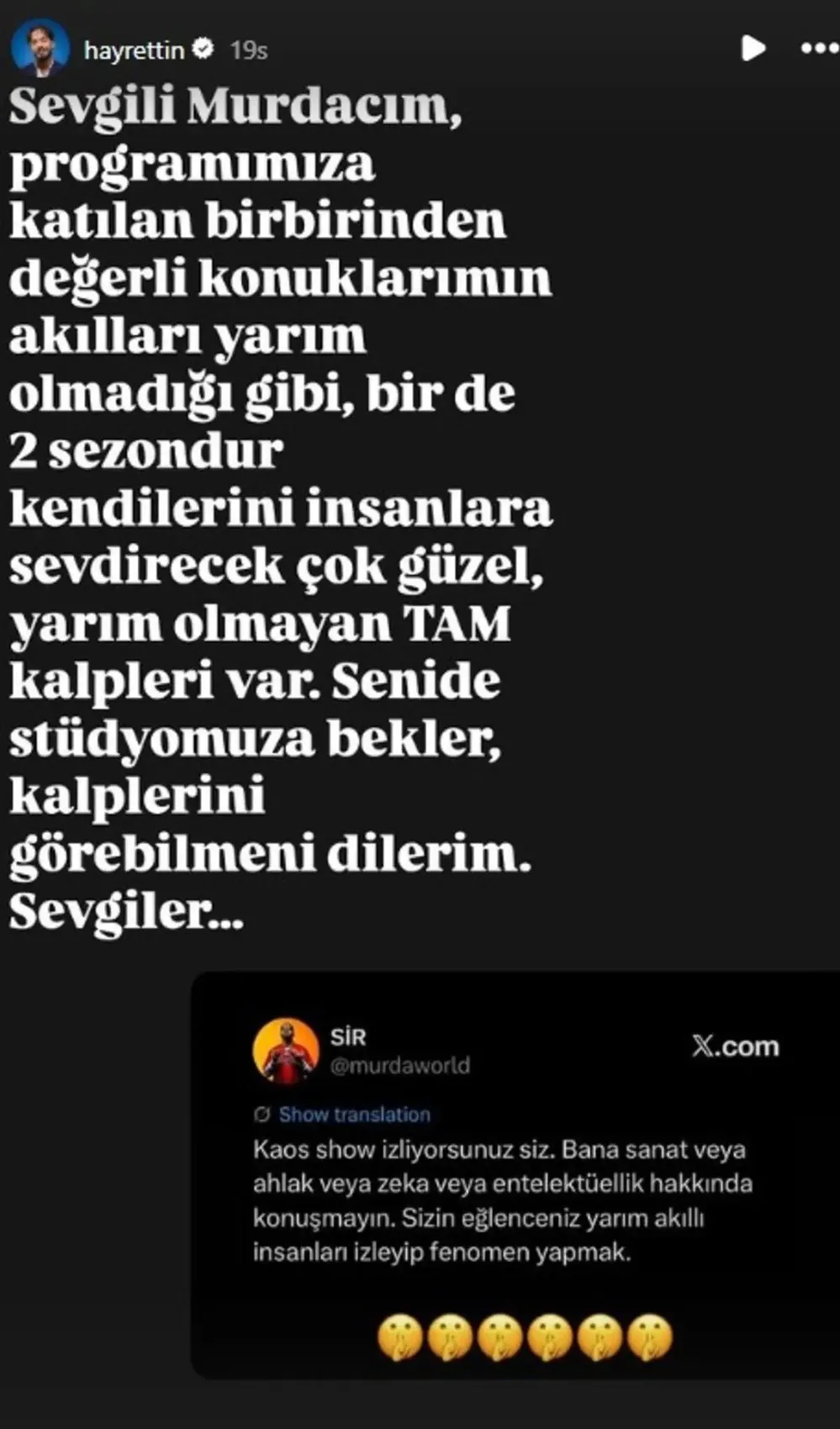 Hayrettin ile Murda arasında kriz çıktı! Ağzına geleni saydı! Yarım akıllı insanlar 2