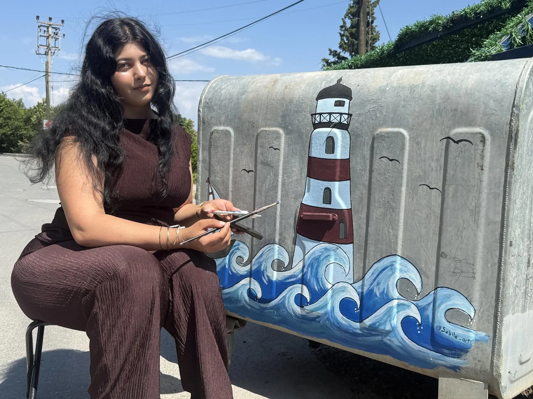 Bodrum sokakları Meryem ile renklendi