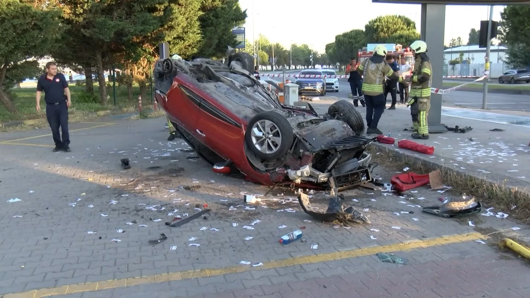 Kartal sahil yolunda sabah saatlerinde kaza