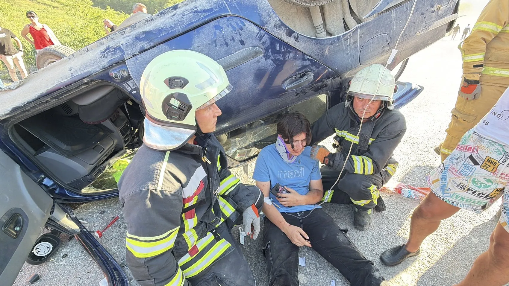 Bartın İnkumu yolunda trafik kazası 4 yaralı