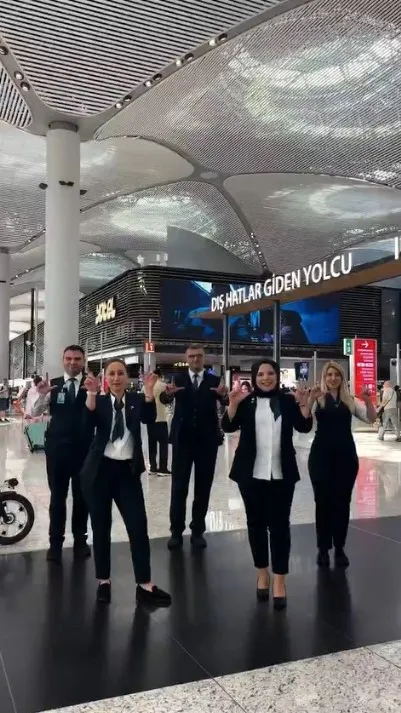 İstanbul Havalimanı çalışanlarından Milli Takım için özel klip