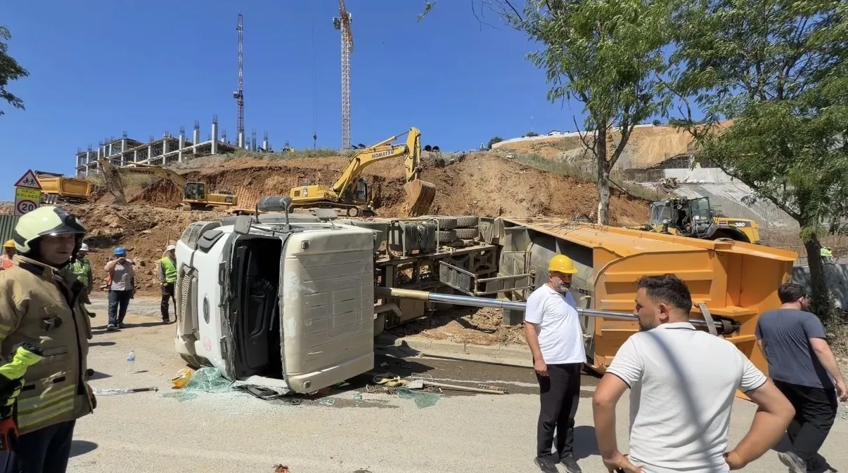 Beykoz'da inşaat alanında kamyon faciası