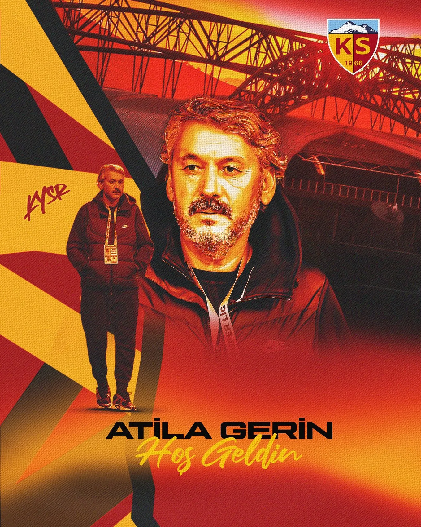 Kayserispor teknik direktörlük koltuğunu Atila Gerin’e emanet etti