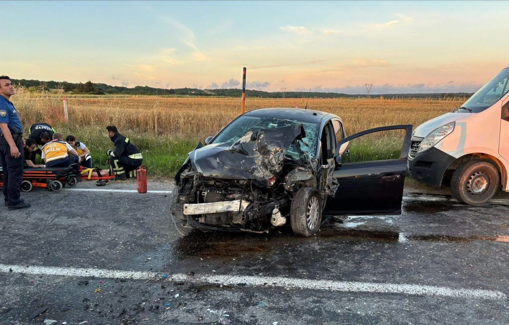 Tekirdağ yolunda feci kaza Bir sürücü hayatını kaybetti