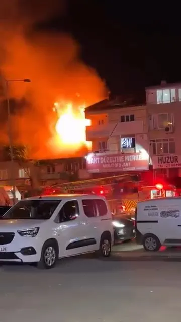 Nilüferde gece yarısı korkutan yangın