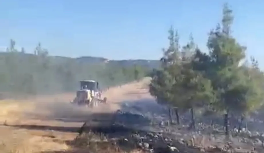 Nurdağı ormanlarında korkutan yangın kontrol altına alındı