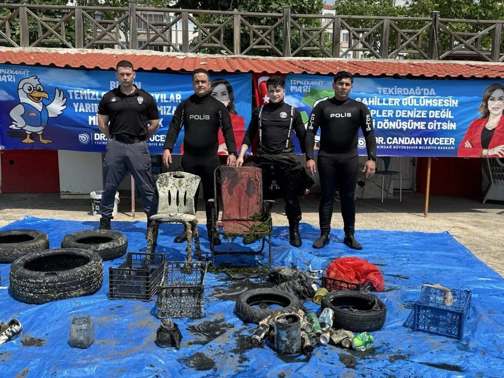 Tekirdağ'da deniz dibinden çıkanlar şaşkına çevirdi