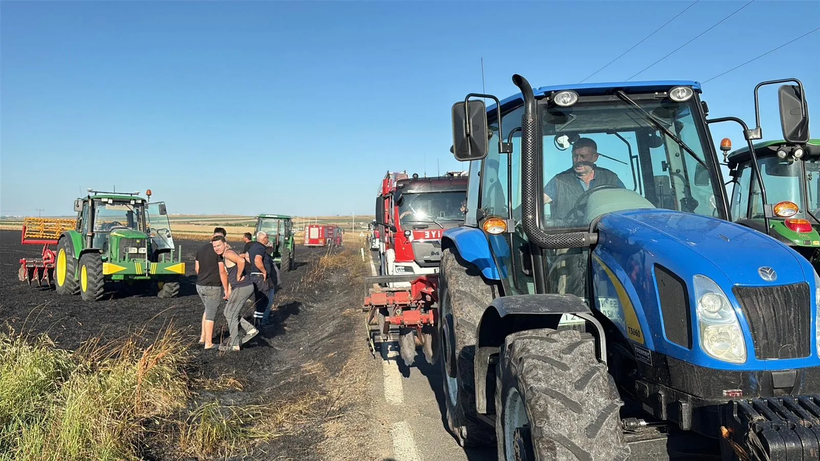 Tekirdağ'da hasat öncesi büyük yangın korkusu