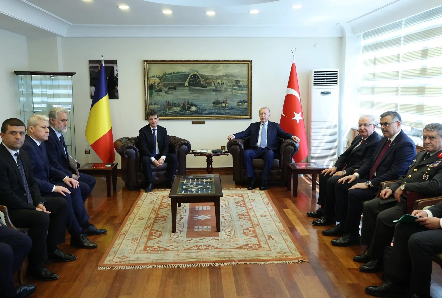 Erdoğan ve Romanya lideri İstanbul Tersanesi’nde buluştu
