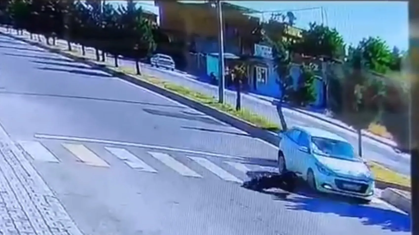 Ceylanpınar'da korkutan kaza güvenlik kamerasına yansıdı