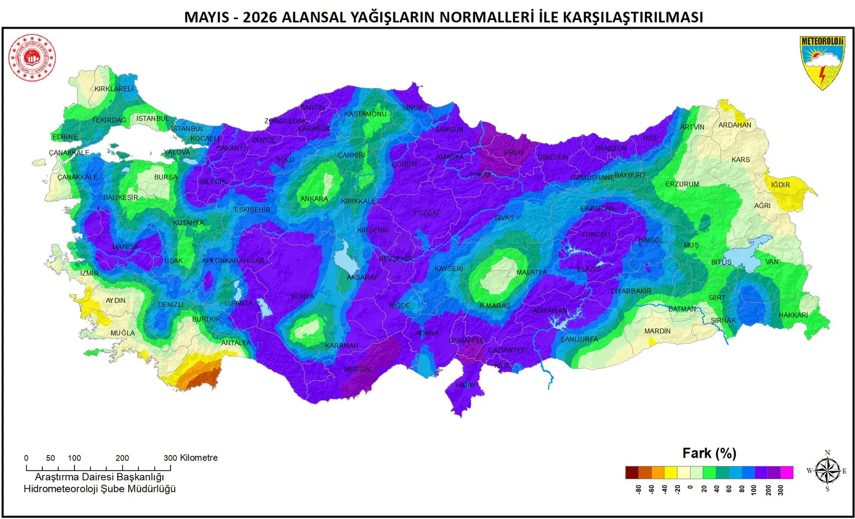 Mayıs ayında gökyüzü boşaldı 33 yılın rekor yağışı düştü