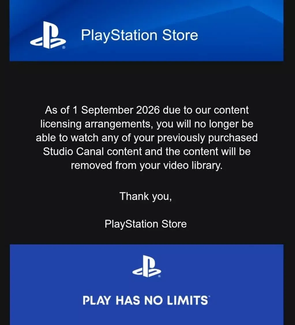 Sony, satın alınan yüzlerce filmi PlayStation'dan siliyor