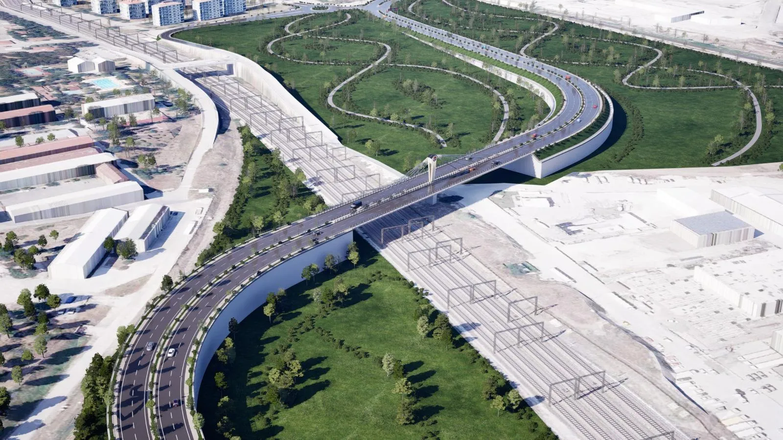 Ankara Havalimanı yolunda mühendislik şovu