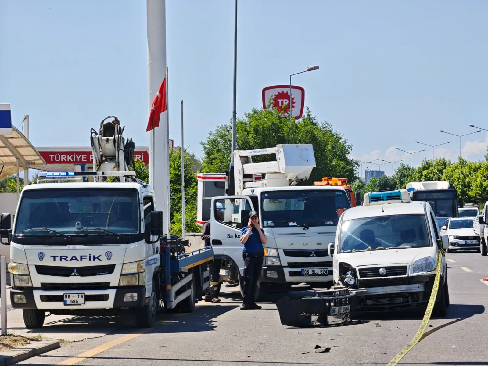 Ankara'da otobüs kazası 1 kişi hayatını kaybetti