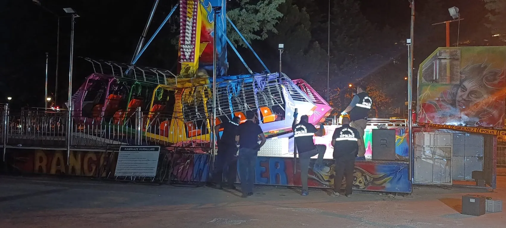 Amasya'da lunapark kazası bir gencin hayatına mal oldu