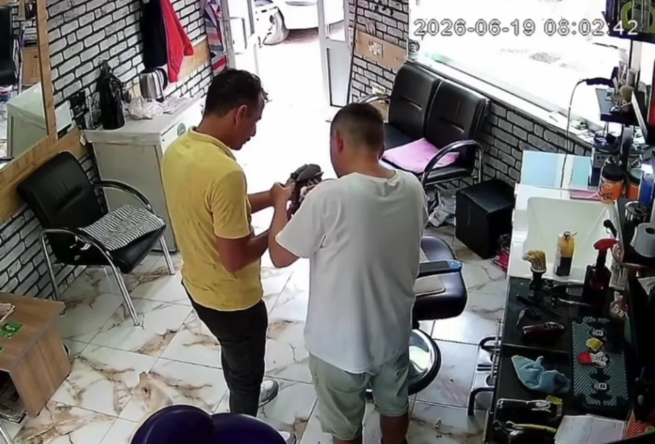 Bartın'da elektrik tellerine takılan güvercini berber kurtardı