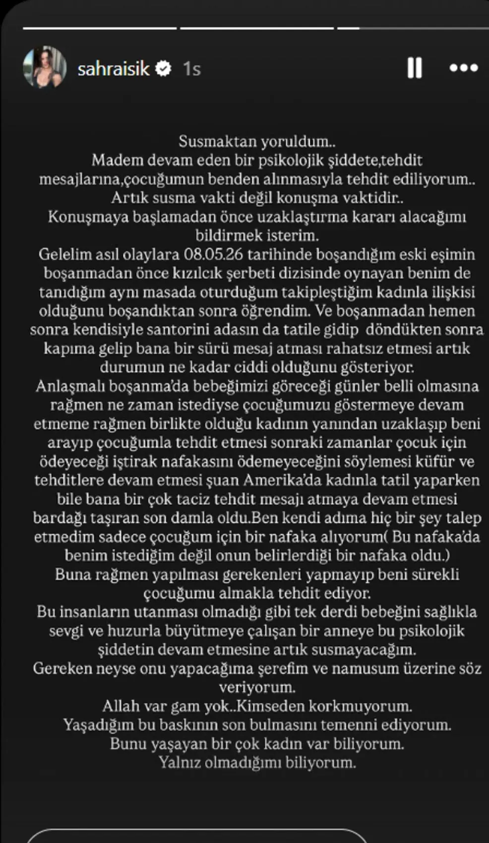 Sahra Işık eski kocası İdris Aybirdi yi ifşa etti: Beni Kızılcık Şerbeti oyuncusuyla aldattı 3