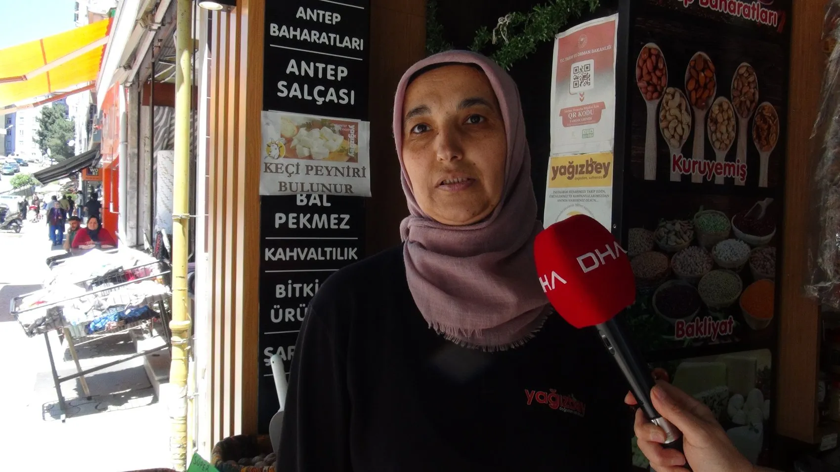 Giresun'da Sakar isimli kedi esnafın ceviz çuvalını devirdi