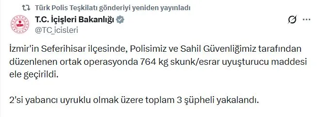 İzmir kıyılarında büyük uyuşturucu operasyonu