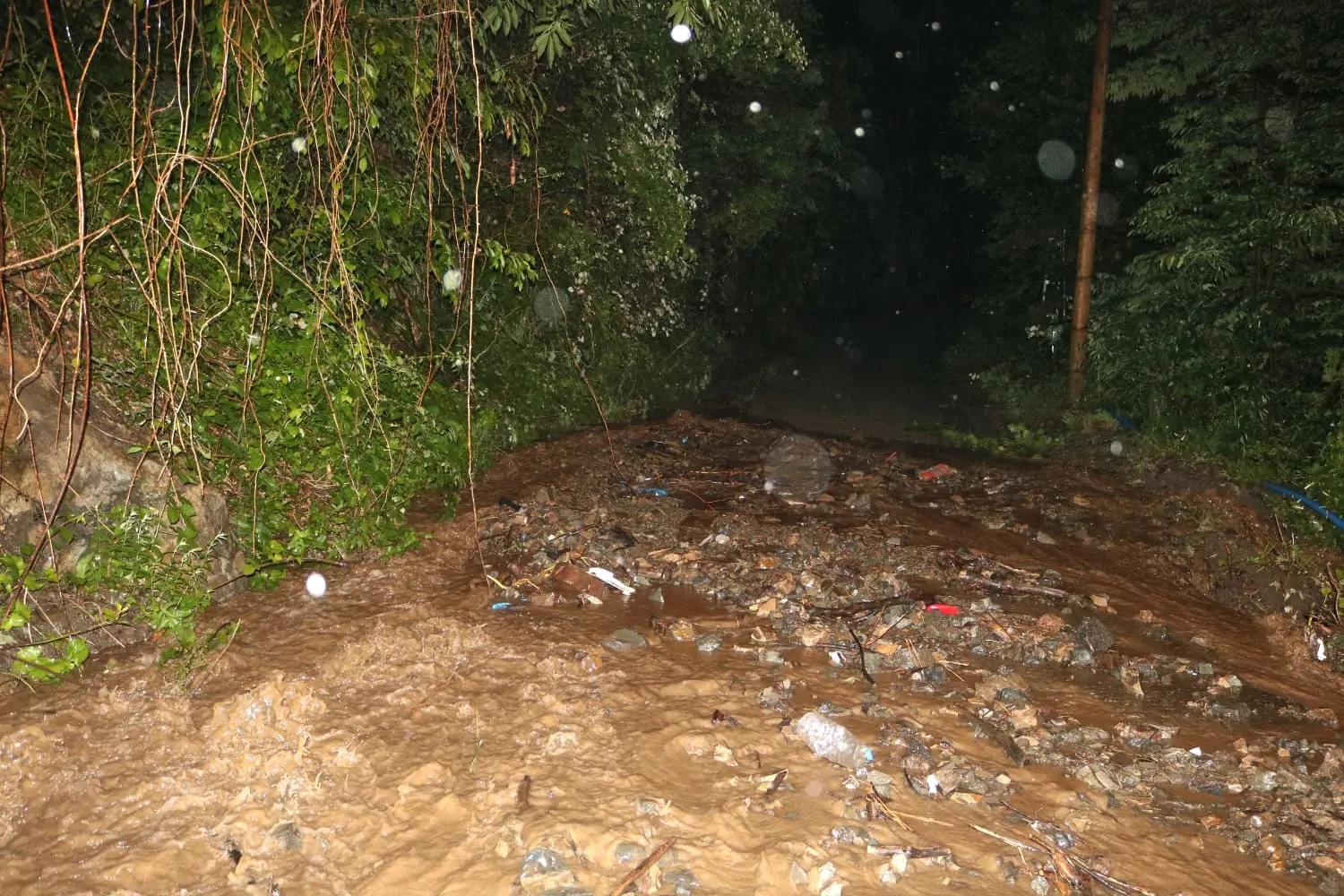 Artvin’de dere taştı sokaklar göle döndü