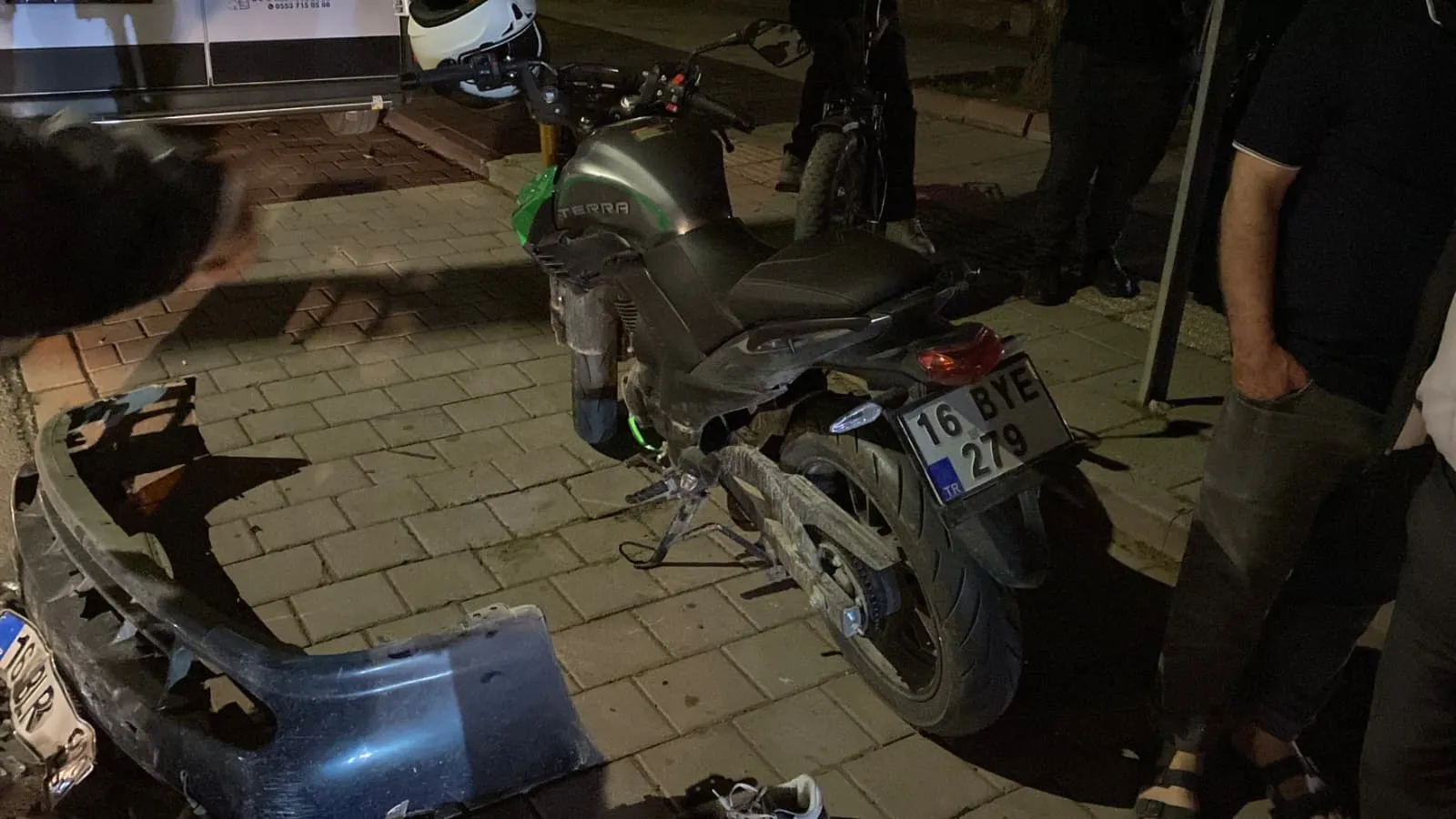 İnegöl'de kaza yerinde bıraktığı plaka sürücüyü yakalattı