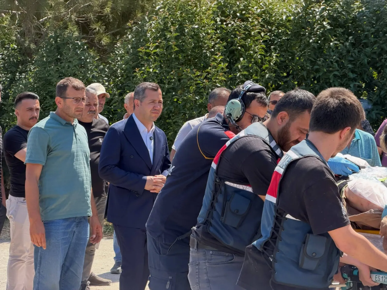 Alaçam'da traktör kazası Çiftçi için gökyüzü seferber oldu