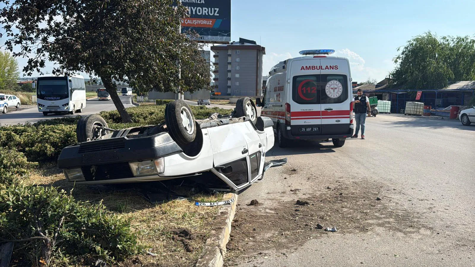 Eskişehir’de trafik kazası İki genç yaralandı